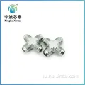 Carton Steel Hose Connectors JIC Cross Hydraulic Fitings